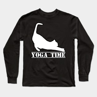 Yoga Time Cat Lover Long Sleeve T-Shirt